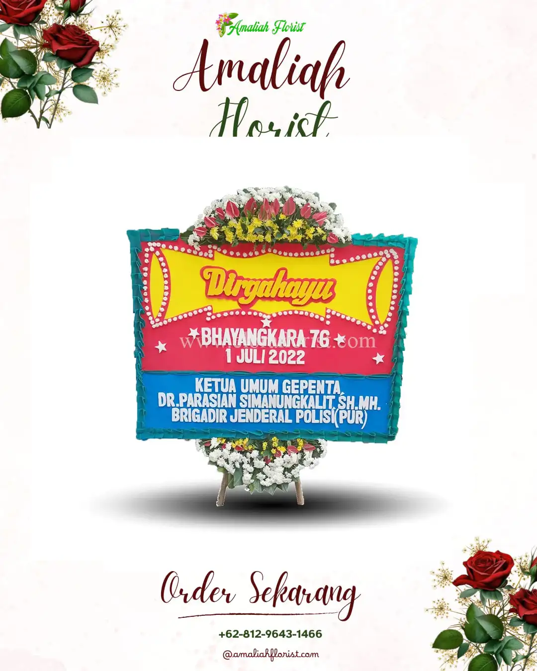 Papan Bunga HUT Ulang Tahun Wonosobo Barat